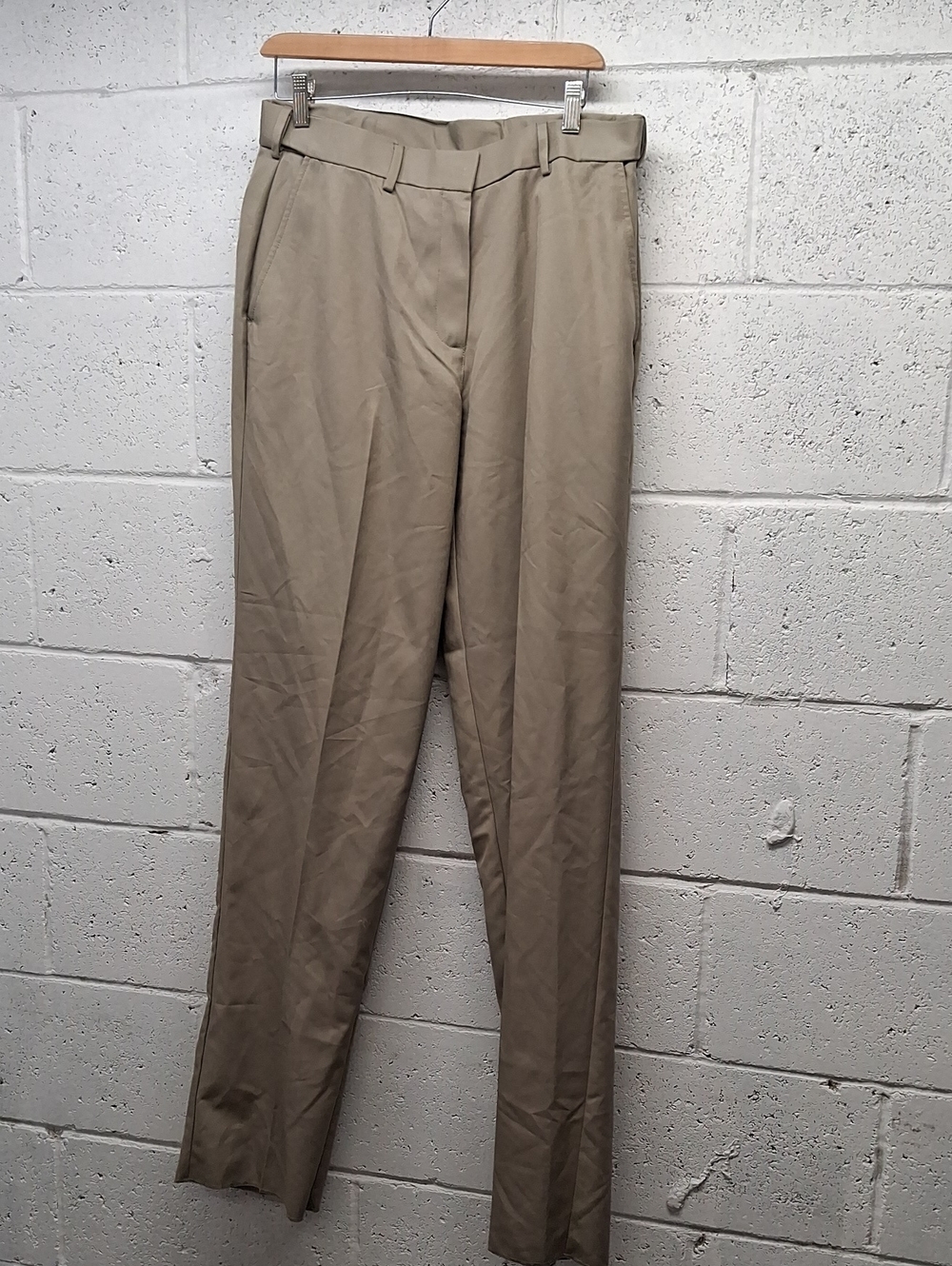 NWT Womens Edwards Classic Straight-Leg Dress Pants in Khaki